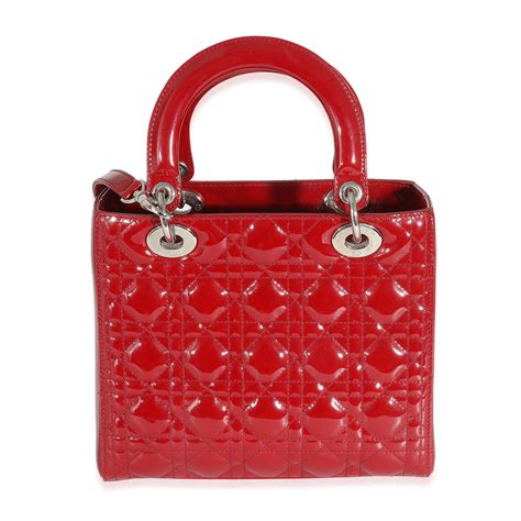 miss dior promenade pouch|Christian Dior Red Patent Leather Cannage Miss Dior .